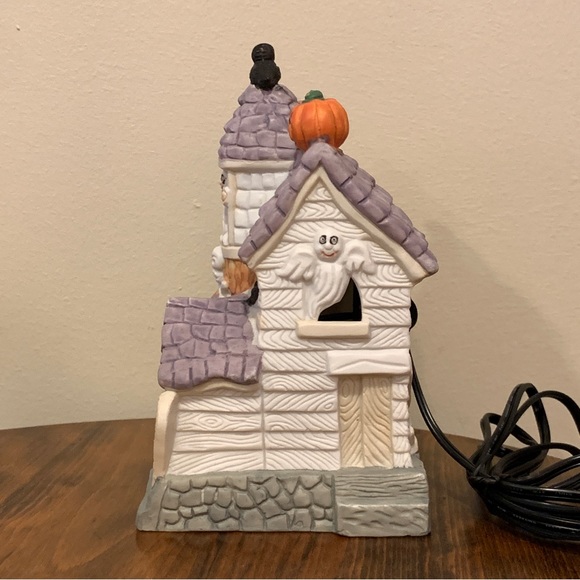 Prettique Creepy Cottage Halloween Lamp Haunted House Witch Pumpkins Ghosts 1991 - Picture 5 of 10
